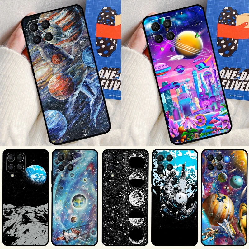 Moon Stars Space For Samsung Galaxy M31 M51 M33 M13 M23 M53 M15 M55 M14 M34 M54 M20 M30s M32 M52 Phone Case