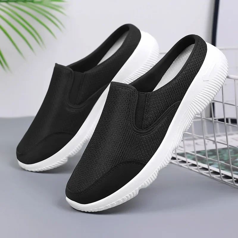 

Shoes Men's Slippers Are Popular in Summer, Soft Soles Are Breathable, Lazy People Pedal , Daily Home Convenient Flats