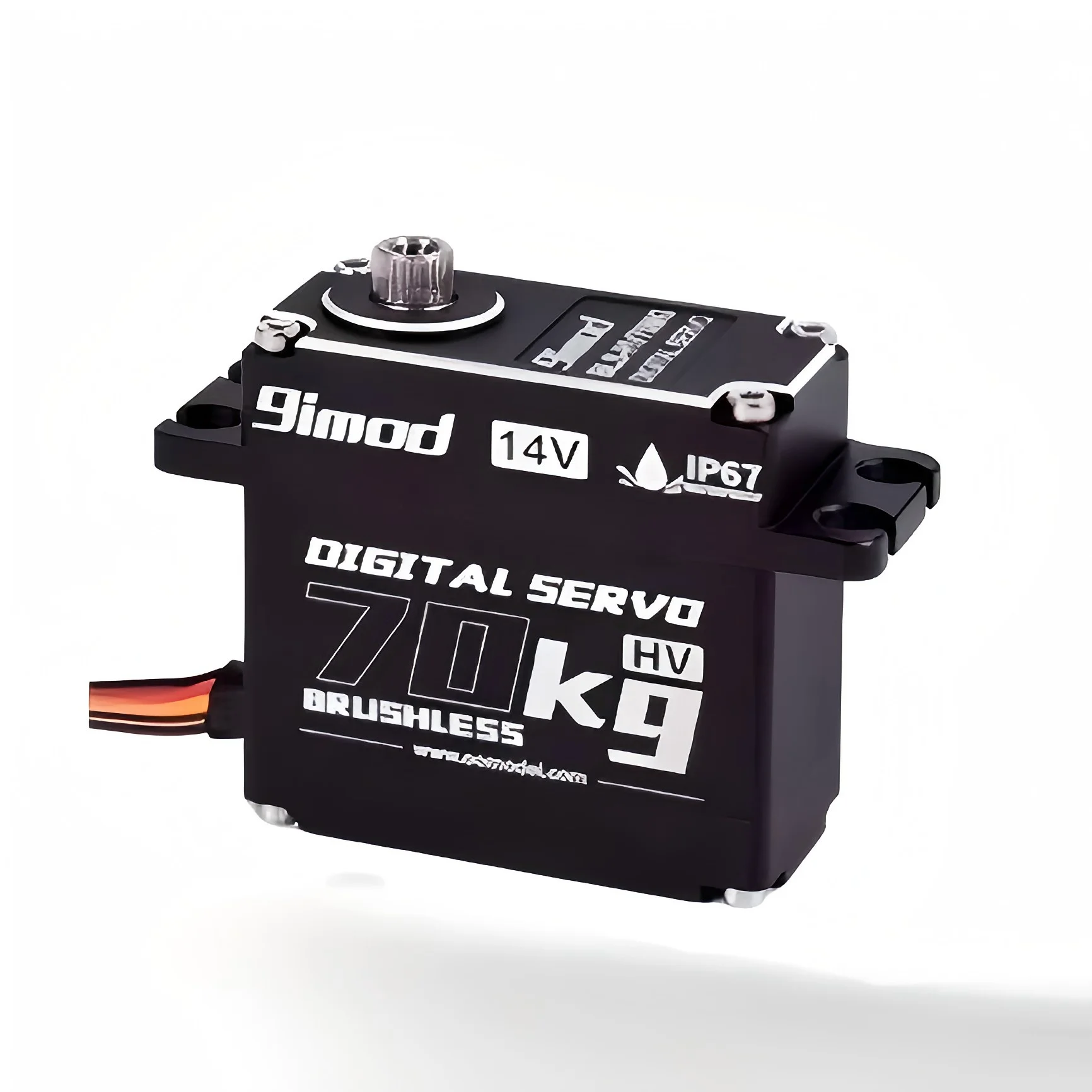 

Brushless 70KG IP67 14V 360° Brushless Waterproof Servo Motor Metal Gear Digital High Voltage