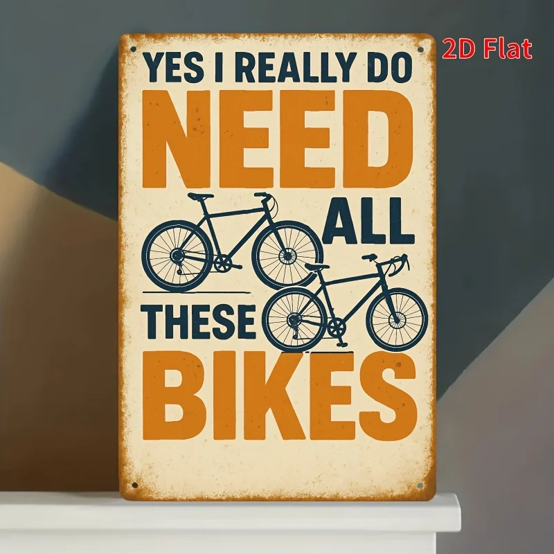 Metall-Blechschild mit Vintage-Fahrrad-Motiv, Retro-Wanddekoration für Garage, Bar, Café, Zuhause, 20,3 x 30,5 cm