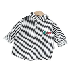 New Spring Autumn Baby Clothes Children Boys Striped Long Sleeved Shirt Infant Clothing Toddler Casual Costume Kids Sportswear