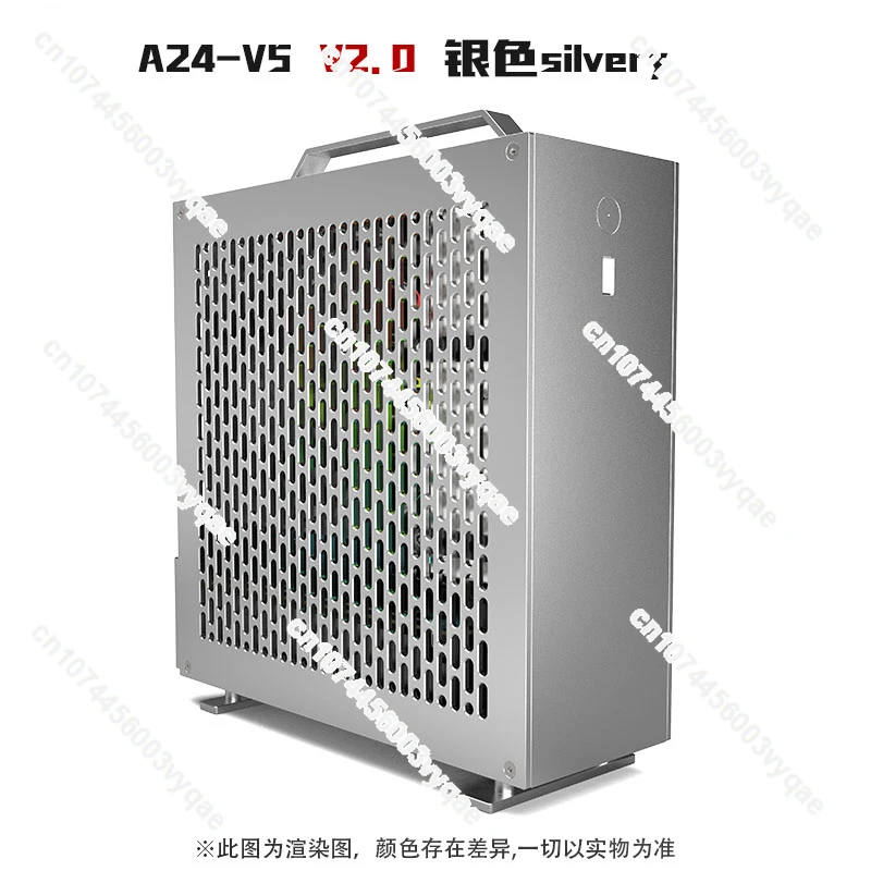 A24-V5 2.0 Double-Slot Single Display 1U Power Supply ITX Chassis Double-Sided Chamfering