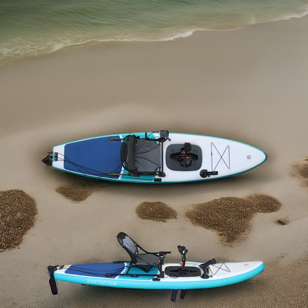 

Vicking 3.2m Single Person PVC Material Inflatable Sea Kayak Pedals Rowing Boat for Surfing Fishing Canoe Sales on Rivers