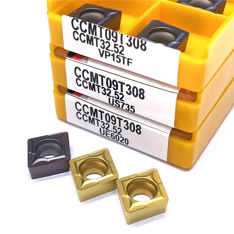 10個CCMT060204 CCMT060208 CCMT09T304 CCMT09T308 CCMT120404 CCMT120408 VP15TF UE6020 US735旋削工具超硬