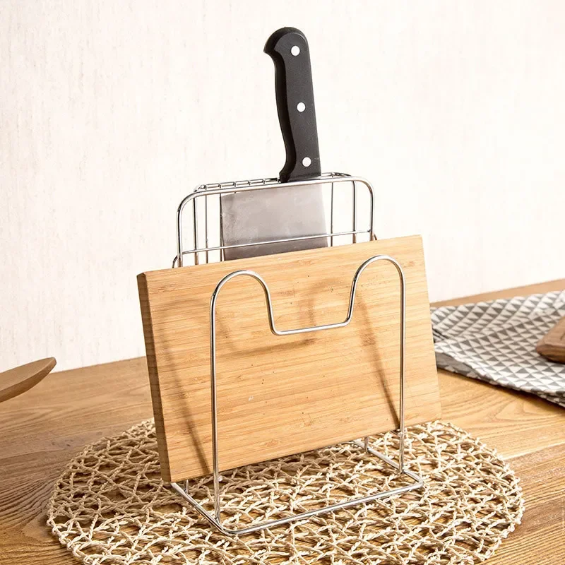 Stainless Steel Pan Pot Cover Rack Spoon Holder Countertop Drain Shelf Kitchen Gadgets Storage Organizer Household Accessories