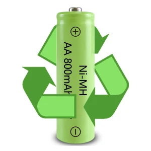 Solar Rechargeable Ni-MH AA Batteries 800 mAh Battery, Double A Rechargeable Batteries