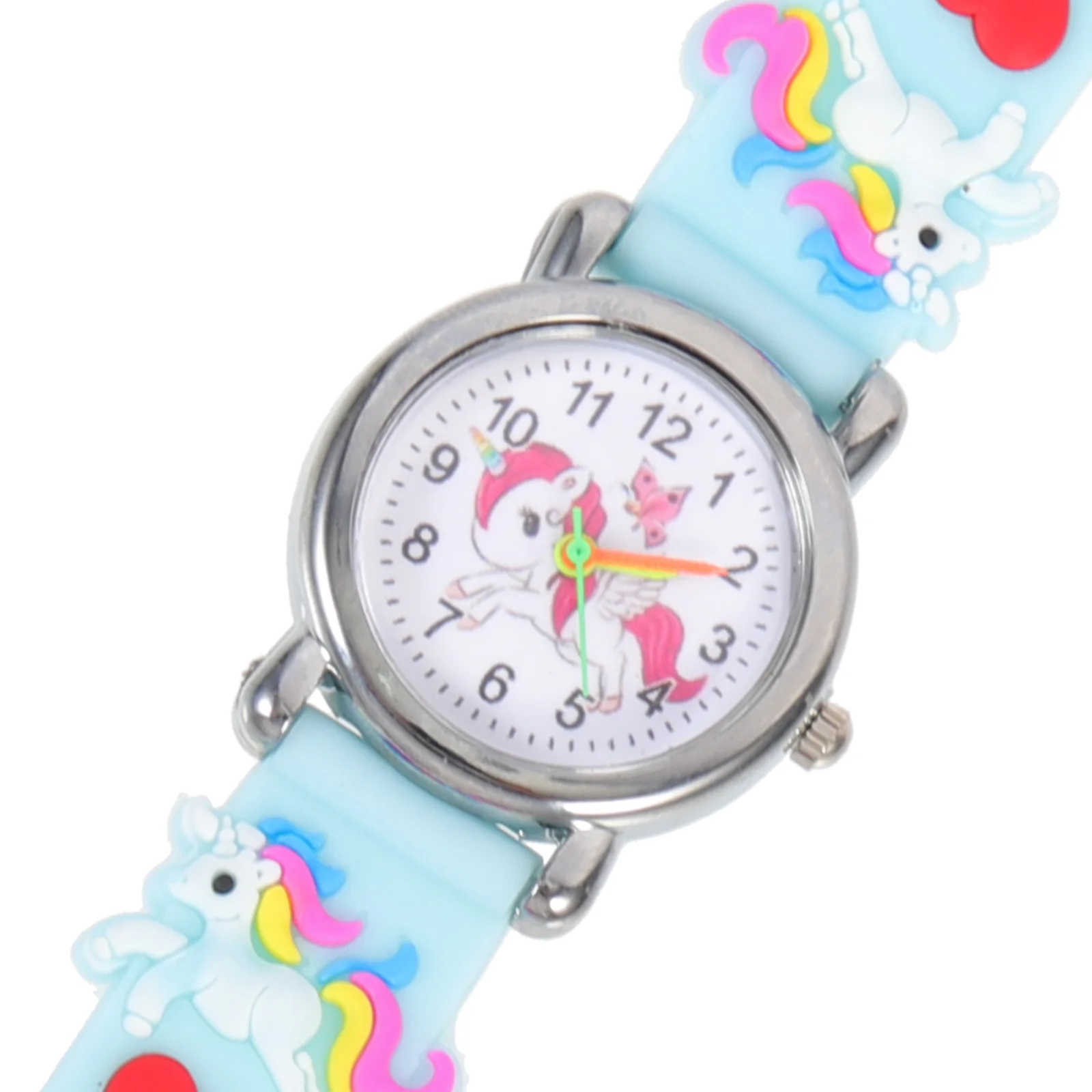 Einhorn-Armbanduhr mit Silikonband, verstellbare Armbanduhr für Zeitlern, Geburtstag, Weihnachten, Geschenke