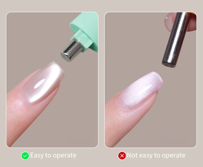 RSNAIL 4-in-1-Katzenaugen-Nagelmagnet, 3D-Liebesherz, Nagelmagnet, Werkzeug, grün, multifunktionaler Nagel-Magnetstab zum Selbermachen, Gelpolieren – Detail 3