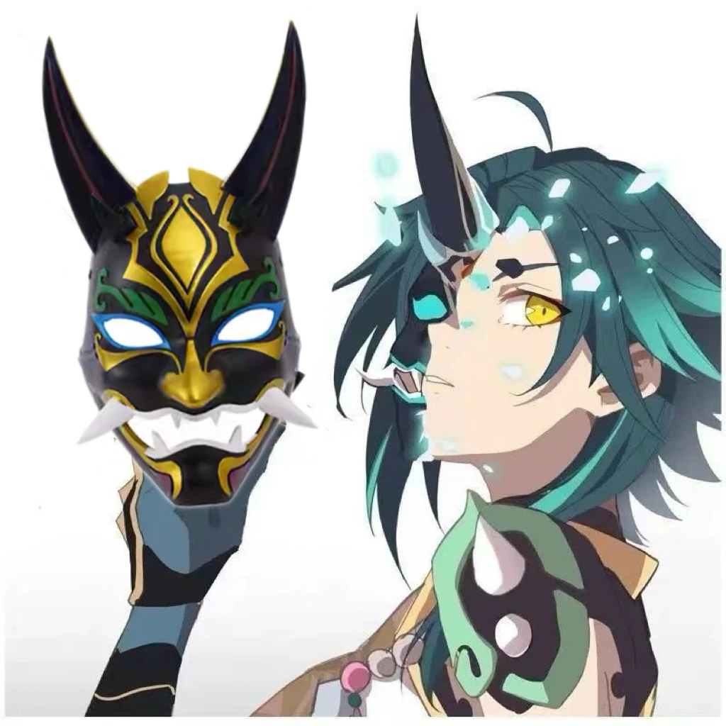 

Xiao Mask Cosplay Genshin Impact Protector Yasha Halloween Horror Performance Live Game Props