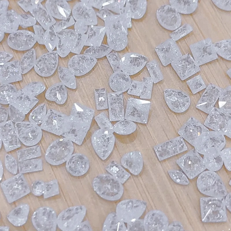 10/50 قطعة بلورات مسمار أجزاء ثلاثية الأبعاد انعكاس فاخر مسطح القاع سحق حجر مسمار الراين لتقوم بها بنفسك لامعة مسمار الملحقات