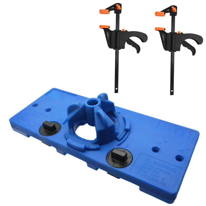 2 szt. 35 mm Ukryty Zawias Wiertło do Otworów na Zawiasy Szablon Wiertarski Lokalizator Otwornica do Szafek Zestaw Narzędzi do Obróbki Drewna