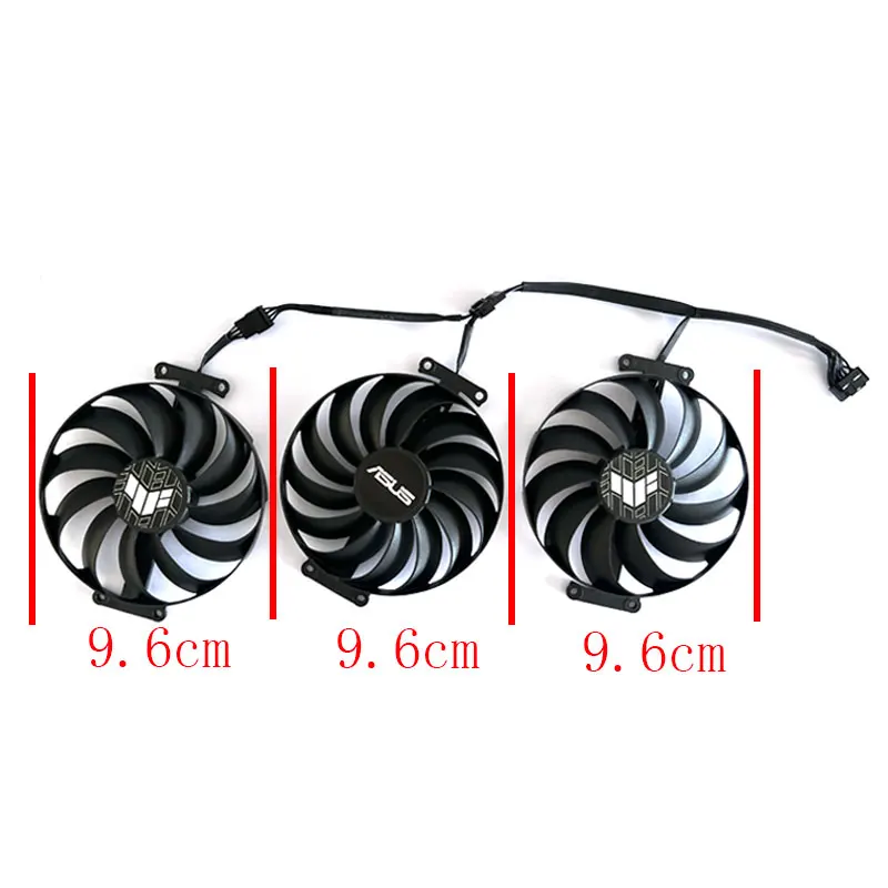 96MM New For ASUS Radeon RX6700XT 6800 6800XT 6900XT 6950XT TUF OC Graphics Card Replacement Fan CF1010U12S