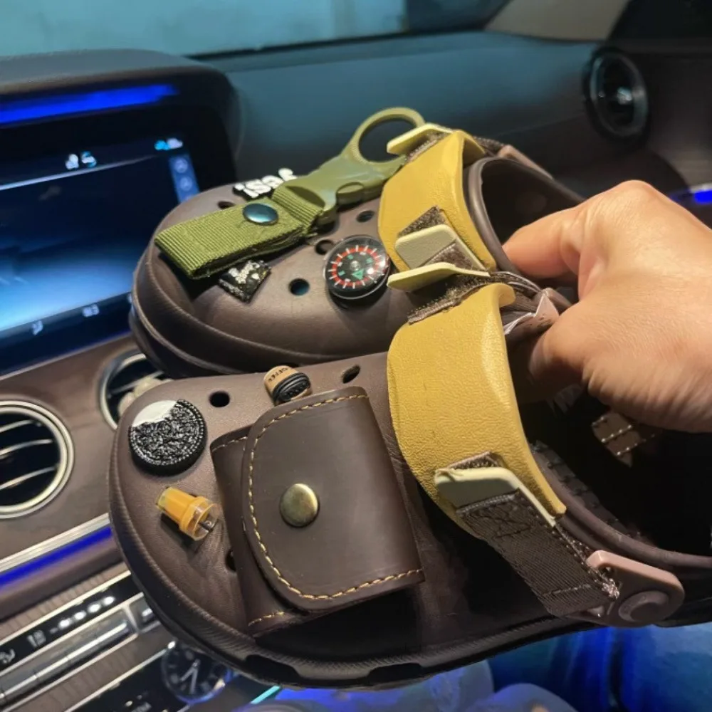 Creative Cute Men's Camping Style Hole Shoe Charms Decorations Fun Cartoon Bag Compass Shoes Buckle DIY 3D Hole Shoe Accessories image 5
