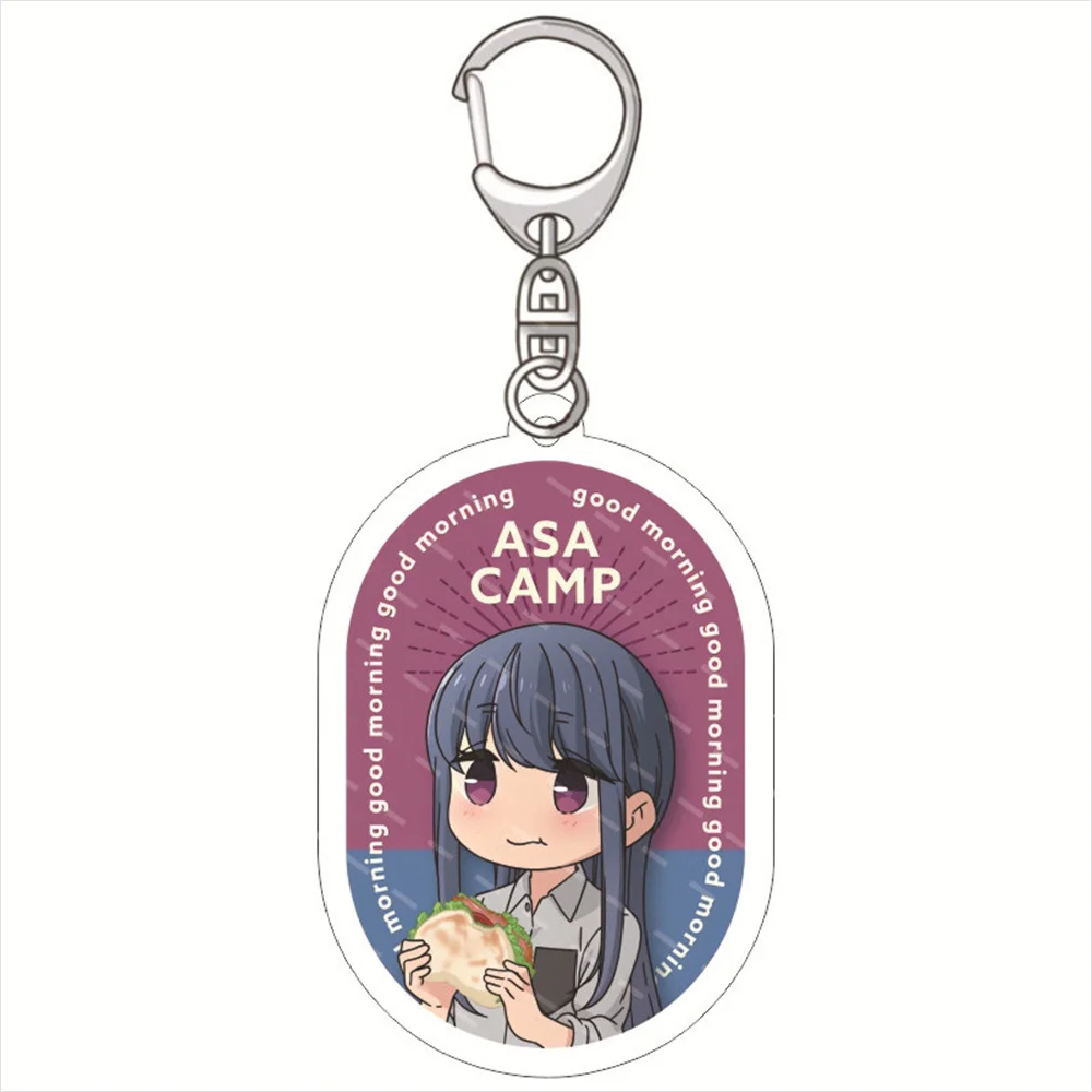 Fãs de anime presentes yuru campo descontraído shima rin kagtaaara nadeshiko charme acrílico figura dos desenhos animados chaveiro ornamentos série