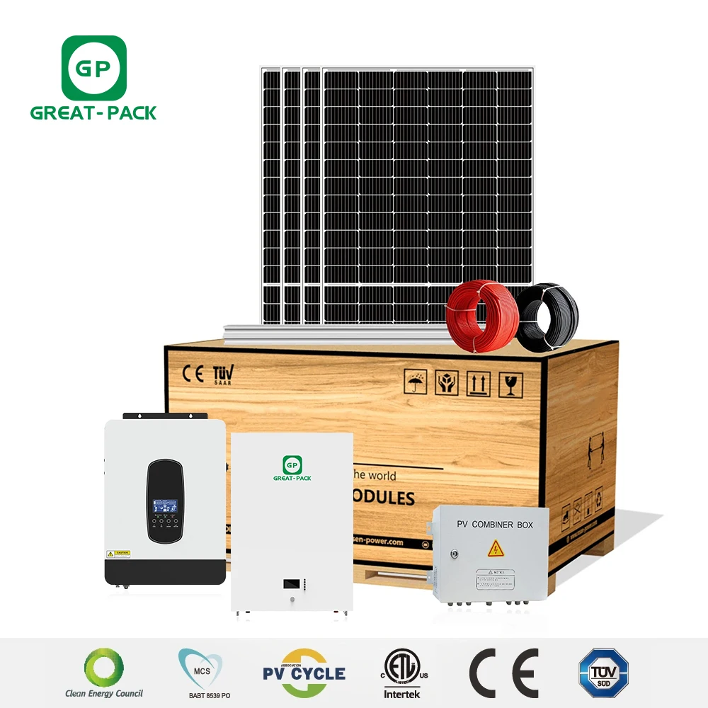 Home Use PV Complete Rechargeable 3KW 5KW System Off-Grid Solar ALL in One Solar Power System Cost