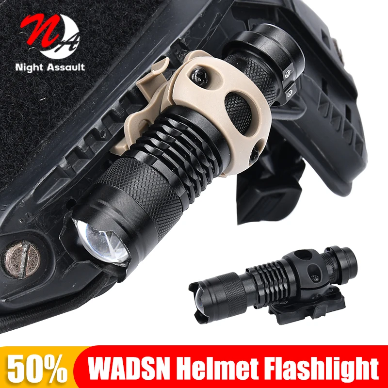 WADSN Military Fast Helmet Special Lighting flashlight Support Tactical Helmet jig adapter outdoor sports riding rail accessorie