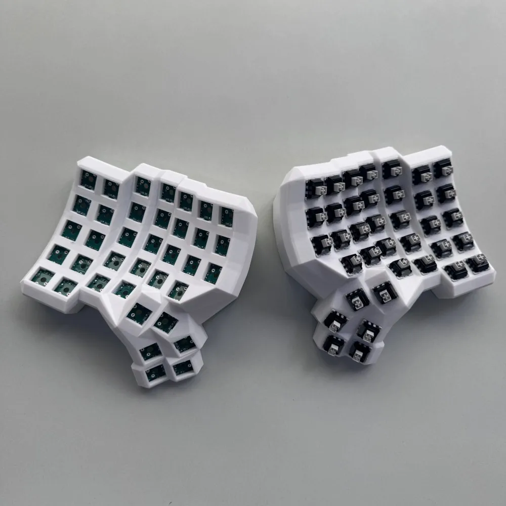 Dactyl 수동 분할 키보드 사용자 정의 2.4G 무선 핫스왑 키보드 키트 흰색 인체 공학적 MX 스위치 게이머 Teclado 액세서리 선물