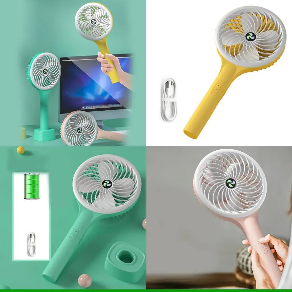 

U55C 6,5-дюймовый настольный ручной вентилятор 1200 мАч Мини-вентилятор Студенческий бесшумный трехскоростной регулируемый с для