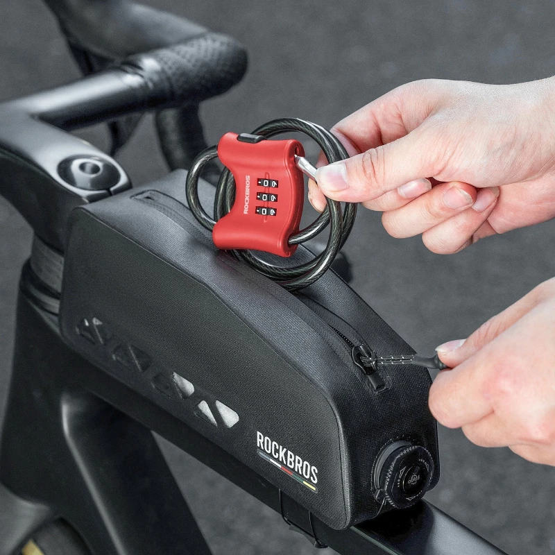 2-個自転車ロック肥厚スチールケーブルポータブル多機能デジタルパスワードヘルメットロック盗難防止ロック