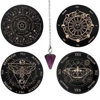 15cm Divination kurulu ahşap yıldız sarkaç Mat iletişim kurulu servet söylüyorum oyuncaklar Ouija kurulu oyunu cadı el sanatları malzemeleri