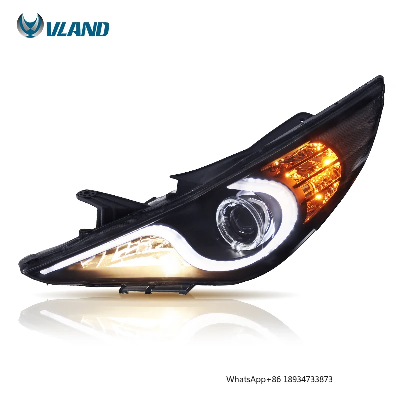 Vland Factory Wholesale LED Head Lamp  Accessories Auto Parts Lighting System 2011 2012 2013 2014 Car Light For Hyundai Sonata