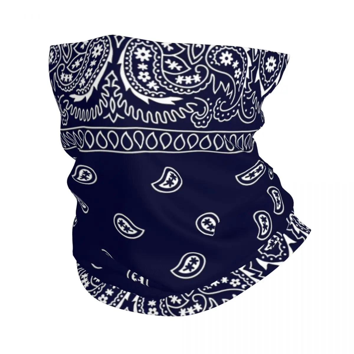 Balaclava lavável unisex para adultos, Bandana azul marinho, Tampa do pescoço da motocicleta, Cachecol do rosto do clube