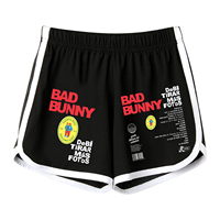 Bad Bunny Debi Tirar Mas Fotos Women Shorts Summer Casual Beach Sports Pants