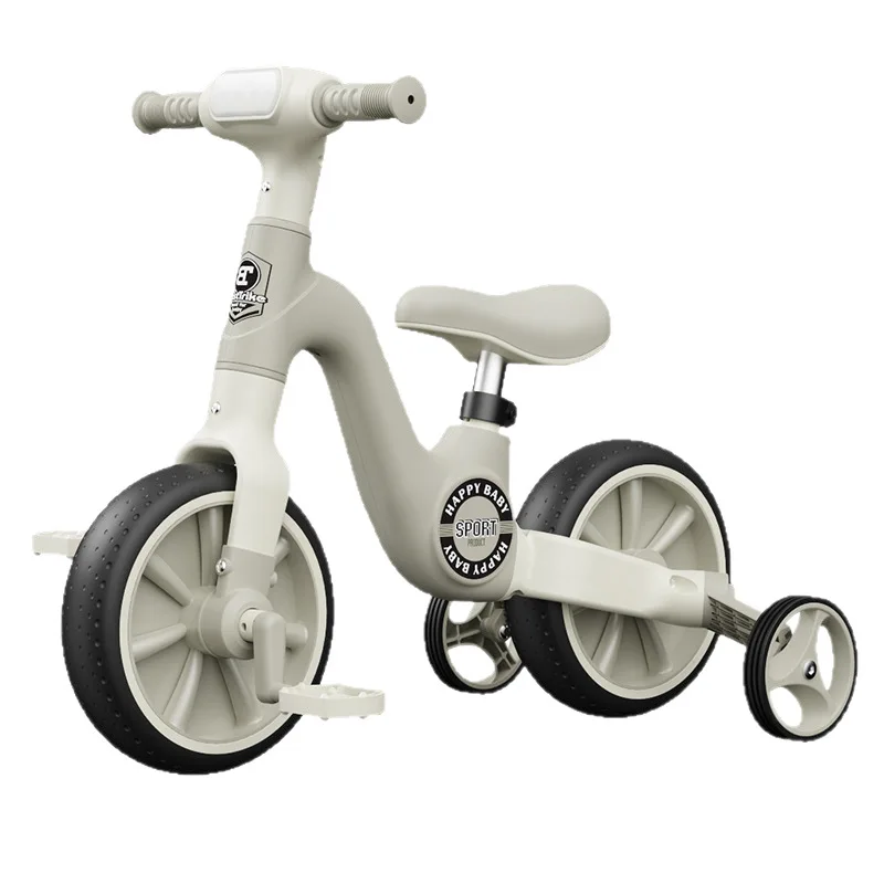AliExpress NONE Happy Sport 2 In 1 Balance Bike Adjustable Seat Detachable Pedals With Led Lights And Music Convertible Tricycle Indoor Outdoor