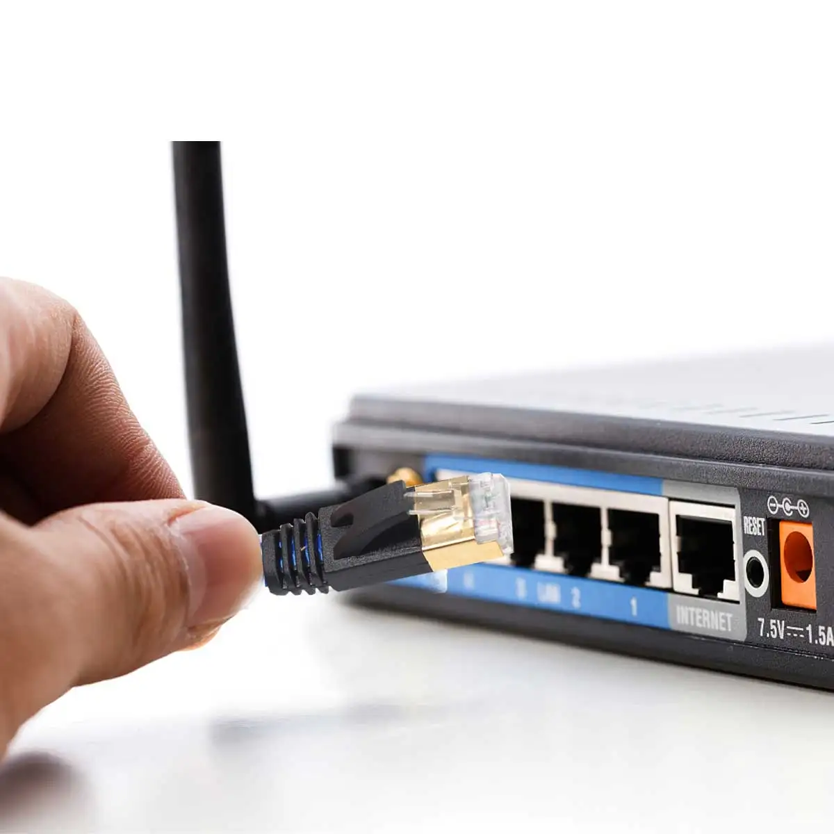 

8 Meters Double Shielded Cat7 Ethernet Cable LAN Network Cord 10Gbps High Plated Corrosion Resistant Snagless for PC