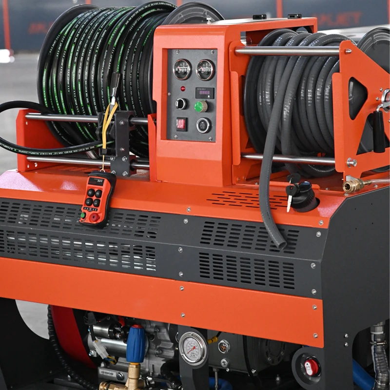 High Pressure Sewer Jetter Drain Cleaning Machine Diesel Hydro Jetter for Sewage Pipeline Dredging Remove Sludge Sediment