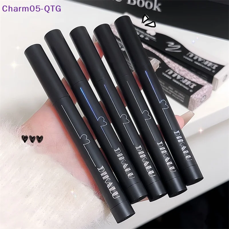 DIKALU Shiny Pearl Lidschattenstift, weiß, matt, glitzernd, Eyeliner-Stift, wasserdicht, lang, erhellt die Augen, liegend, Seidenraupe-Stick-Make-up