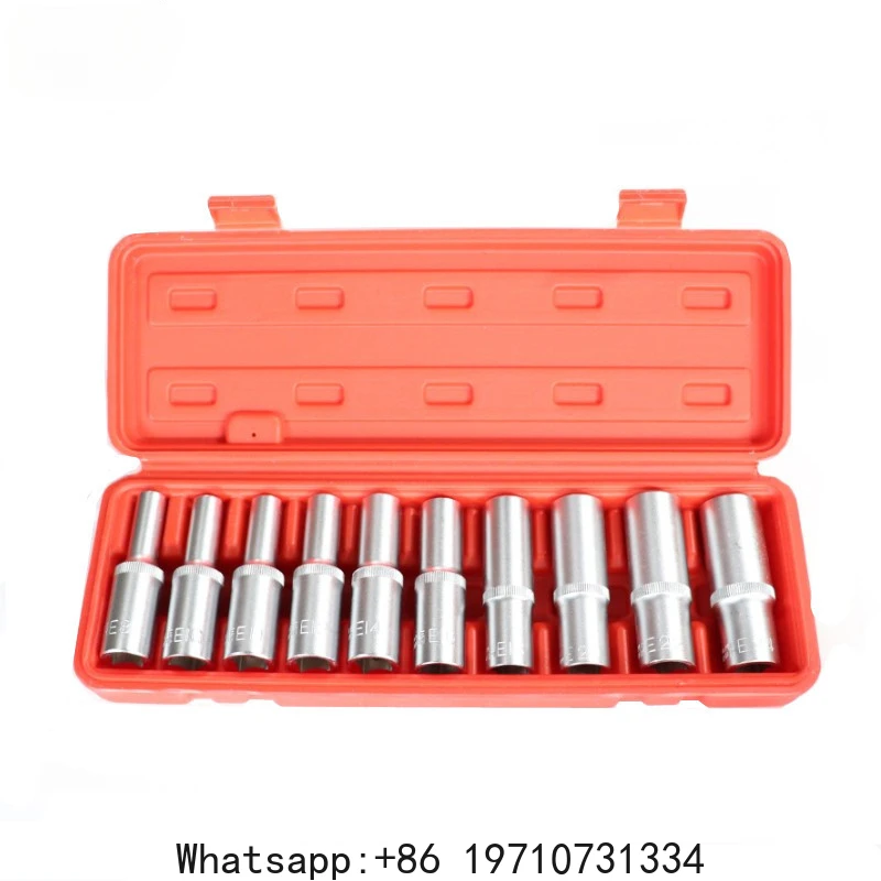 10Pcs Star Female Bit Sockets Set Hand Tool Kit 1/2