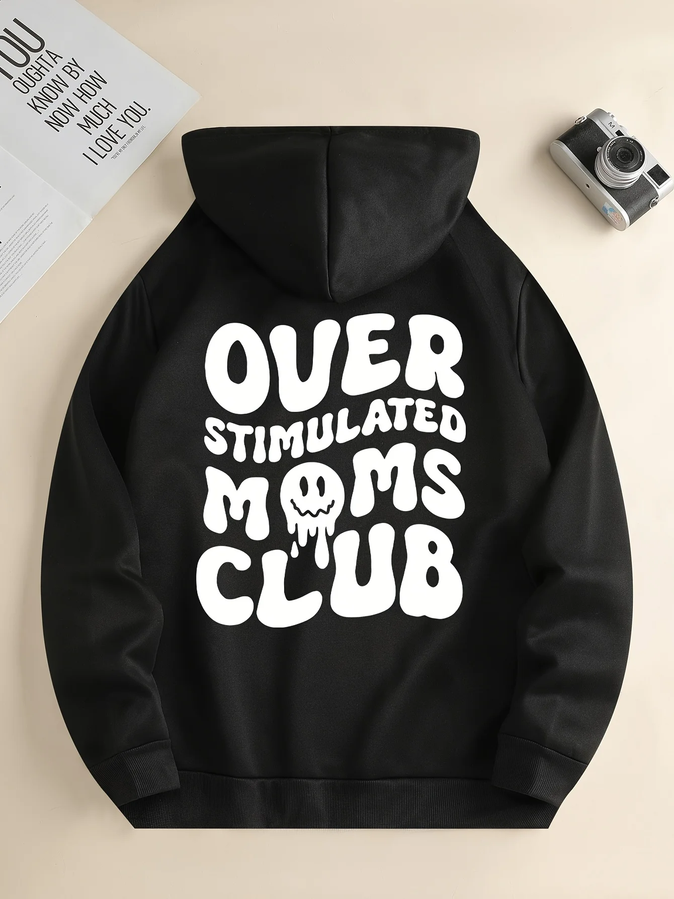 

Мужская толстовка с рисунком «Overstimulated Moms Club» — повседневный пуловер на шнурке с карманом-кенгуру, модная осенне-зимняя уличная одежда