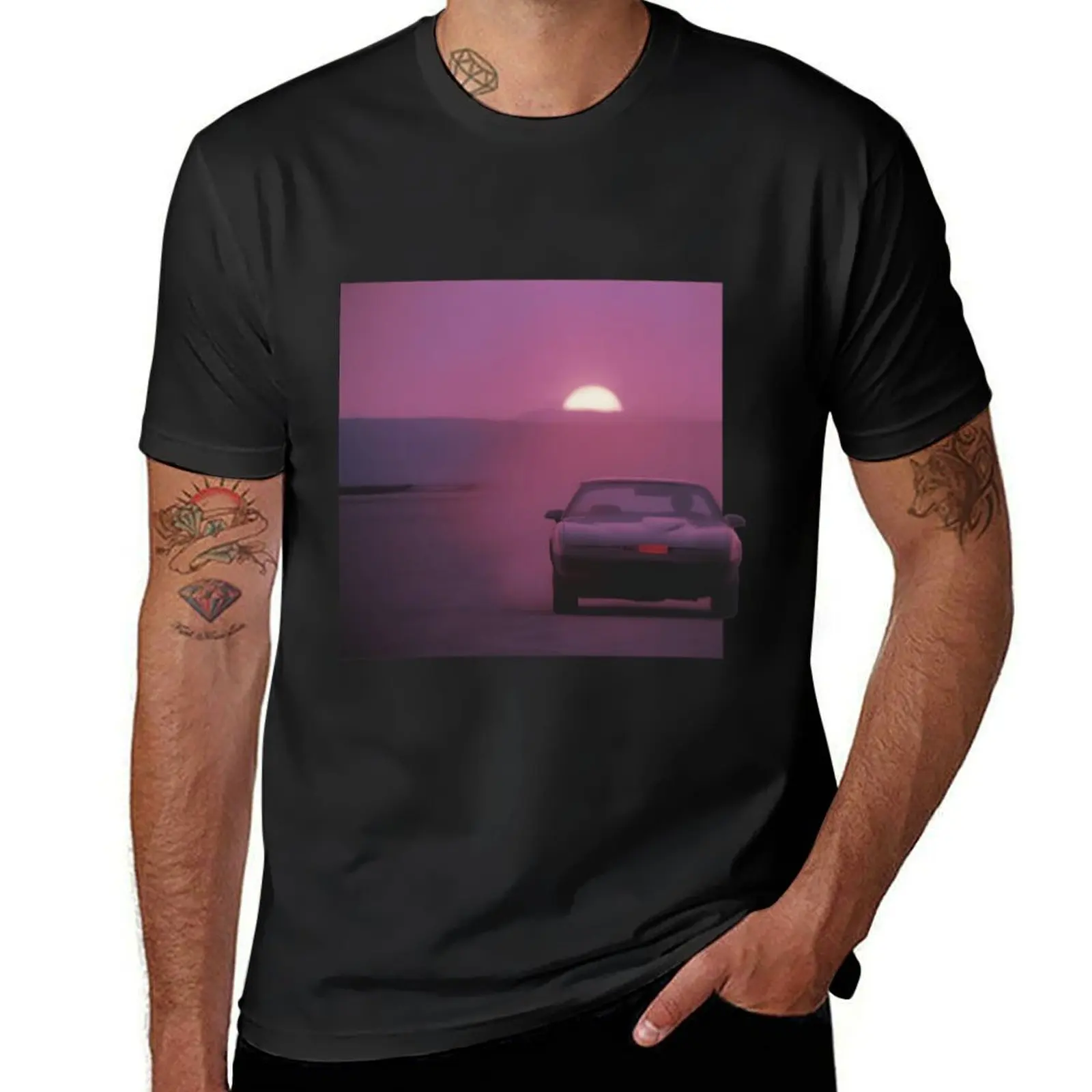 KITT - Sunset Classic T-Shirt heavyweights sports fans customs design your own quick-drying sweat shirts, men