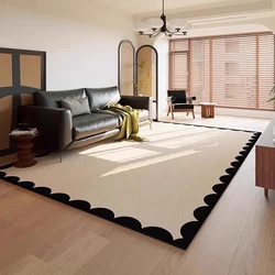 Medieval Style Living Room Carpet Advanced Coffee Table Soft Carpet Retro Black Cloakroom Bedroom Plush Floor Mat Ковер Tapis 러그