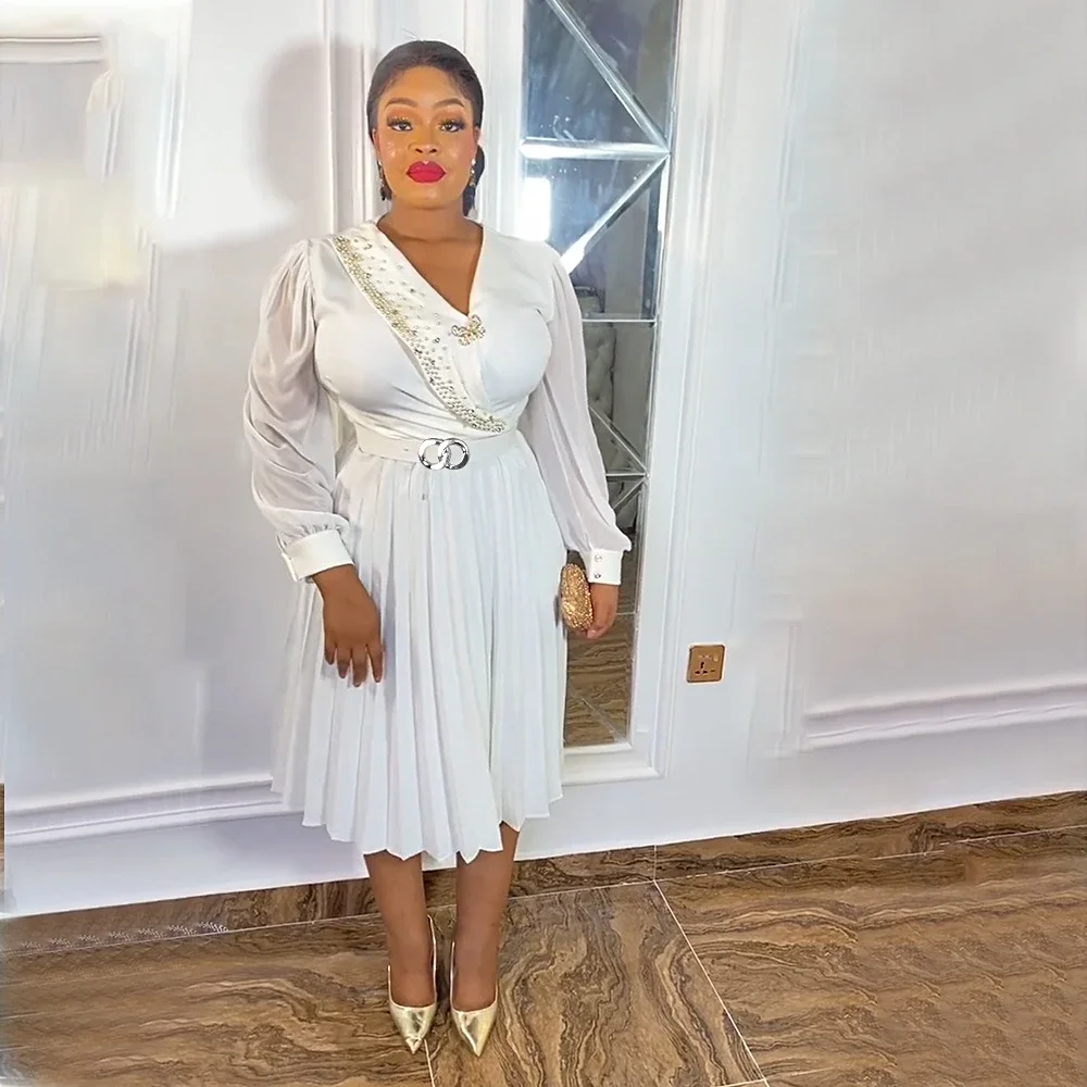 

Elegant African Dresses for Chiffon Abaya Women Plus Size Turkey Evening Party Dress Dashiki Ankara Outfits Robe Africa Clothing