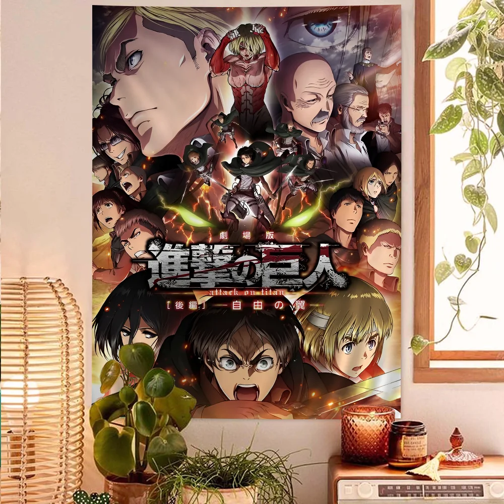 1PC Anime A-Attack on Titan arazzo bohémien appeso per soggiorno Home Dorm Decor arazzo giapponese