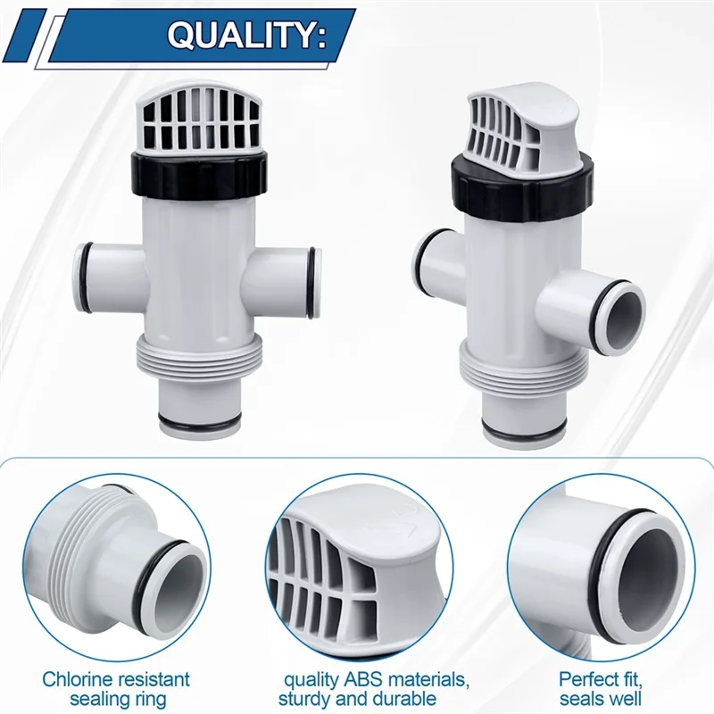 ABZC-Pool Hose Plunger Valve For Intex Above Ground Pool And Pool Pump, 11872 Dual Split Hose Plunger Valve Replacement Parts