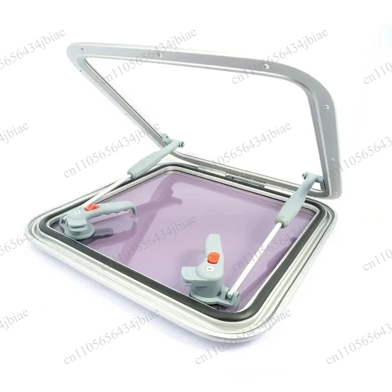 

Porthole Skylights Ventilation for Yacht RV 486x486mm Boat Skylights Window Square Push