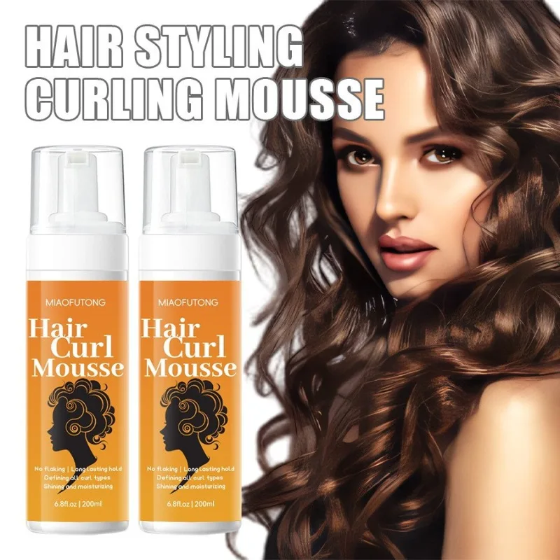 Curly Hair Mousse Moisturizing Post-perm Curl Care Styling Volumizing Shaping Elastin Modeling Setting Foam for Hairstyle
