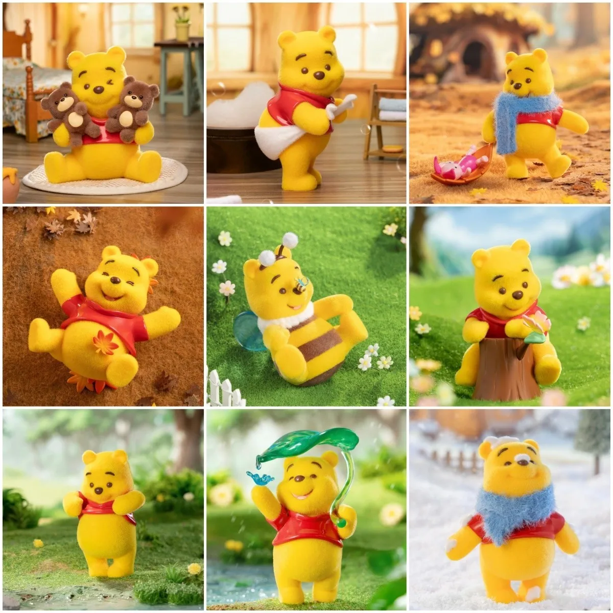 

Новая серия Kawaii Winnie The Pooh'S Happy Time, фигурка слепая коробка, модель, трендовые украшения, детские игрушки, подарки на день рождения