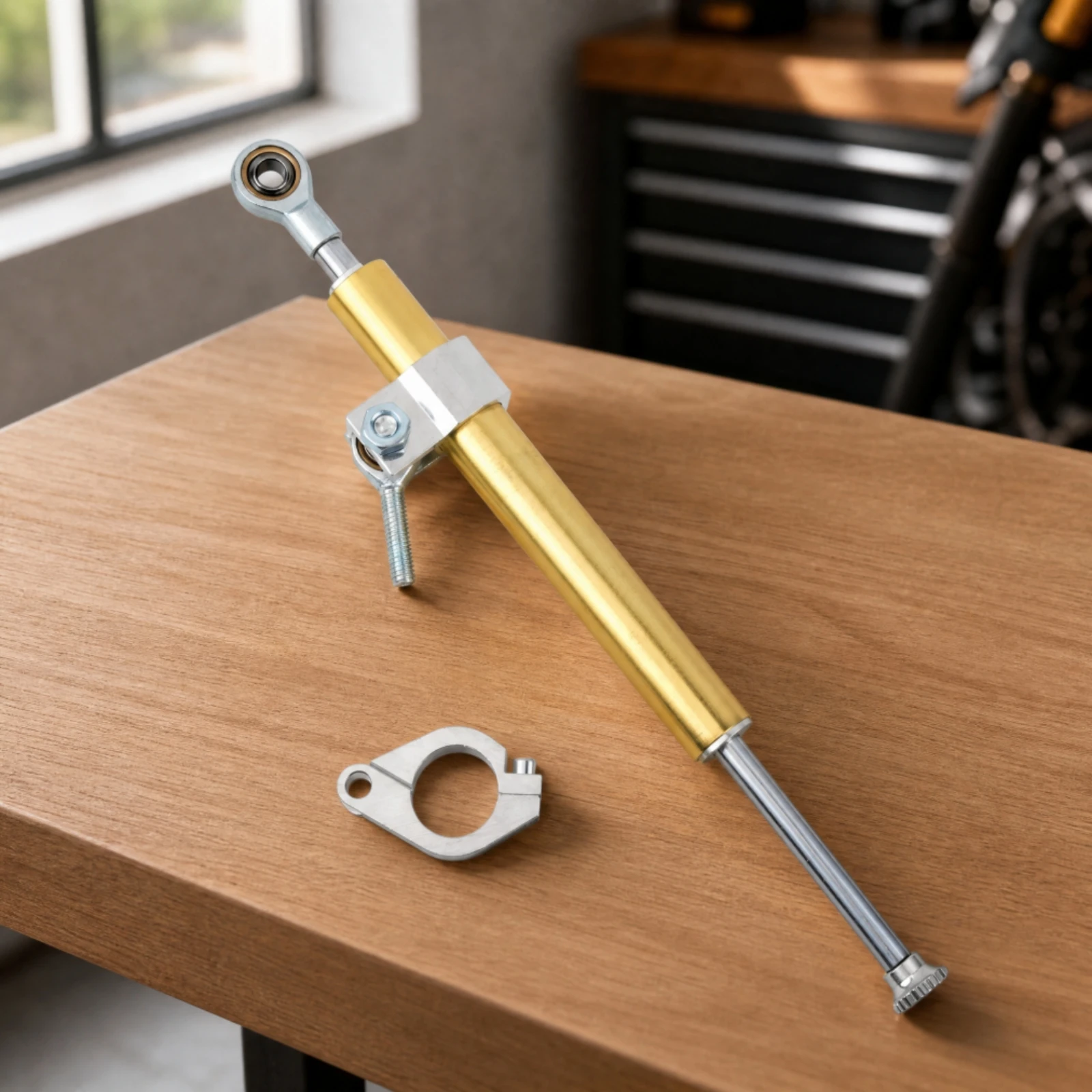Motorcycle Steering Damper Long-Lasting 330 Mm Steering Damper Fork Stabilizer Vibration Reducing Stability Enhancing