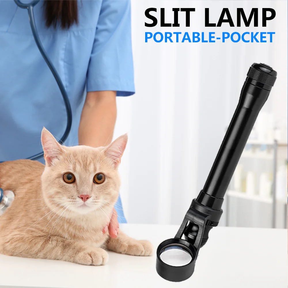 S150 Human Vet Pet Veterinary Animal Hospital Eye Check Handheld Pocket Slitlamp Portable Slit Lamp LED Magnifier