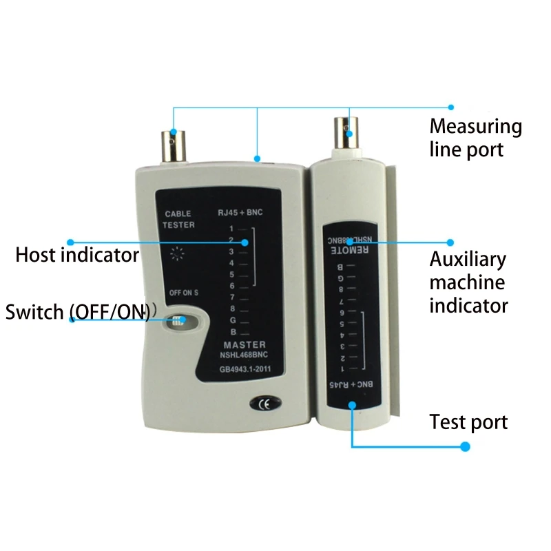 RJ45 RJ11 RJ12 CAT5 UTP LAN Testador Detector linha telefônica remoto Ferramentas teste