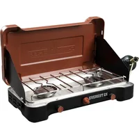 Mountain Series Everest 2X - High Output Two-Burner Camp Stove - Lid Doubles as Windscreen - Portable Cooking Stove 1