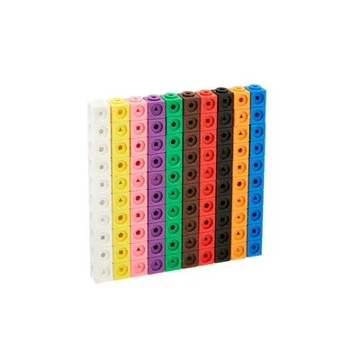 

Конструктор детский из 100 строительных блоков, 10 цветов, 2 см