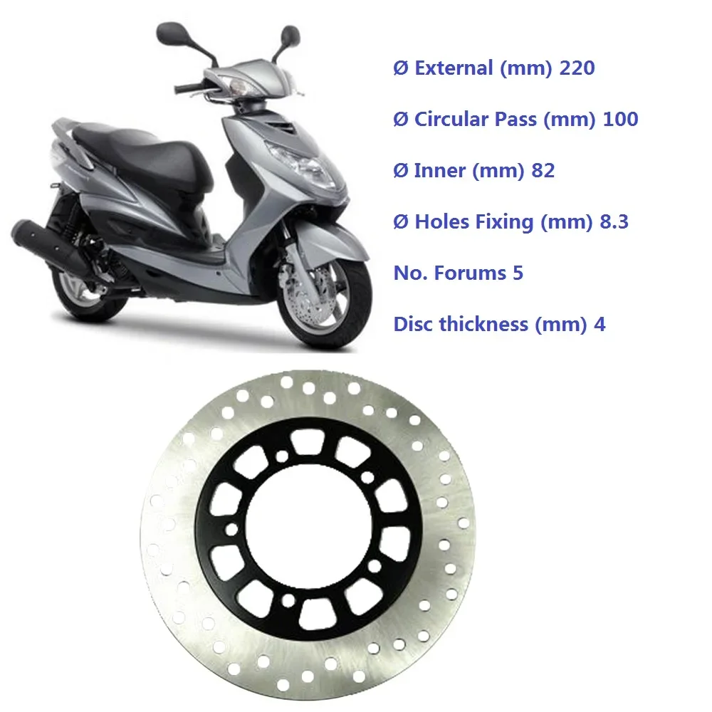 220mm Motorcycle Front Brake Disc Rotor For YAMAHA NXC125 Cygnus X NXC 125 2003-2009 MBK Flame 2004-2006