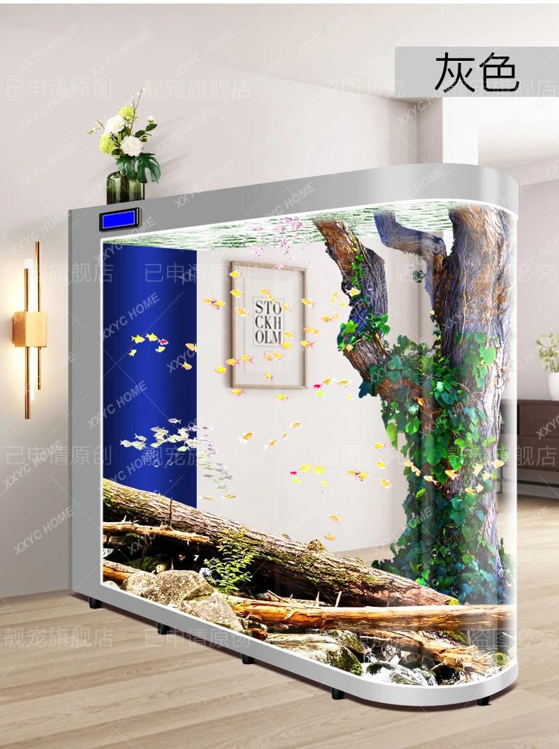 Fish Tank Living Room Floor Bullet Subareas Screens Aquarium