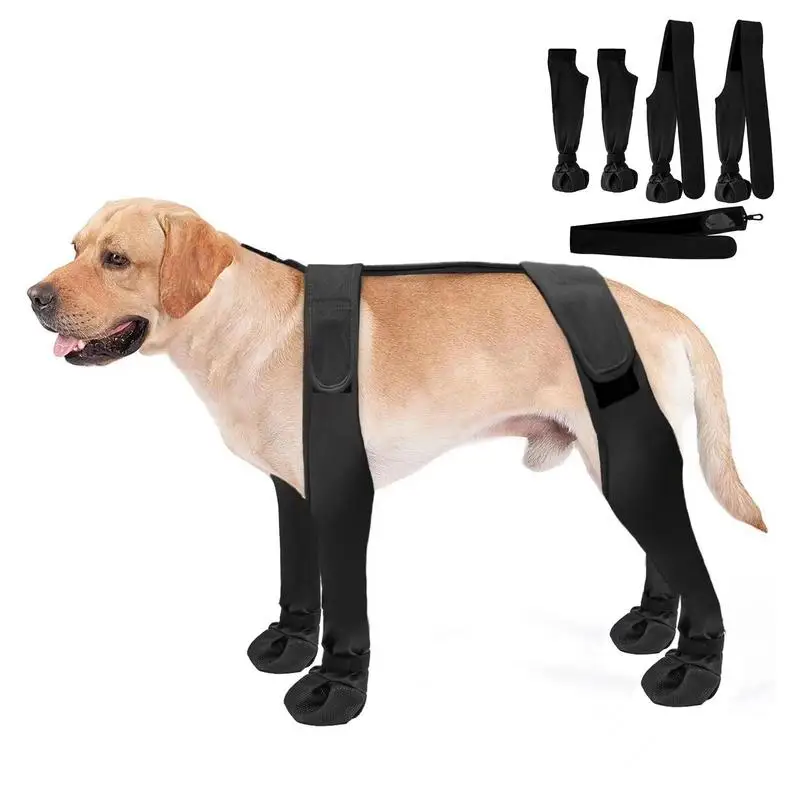 Dog Suspender Boots Waterproof Paw Protectors Soft Puppy Boots Pet Products for Winter Snowy Day Outdoor Walking Wet Weather