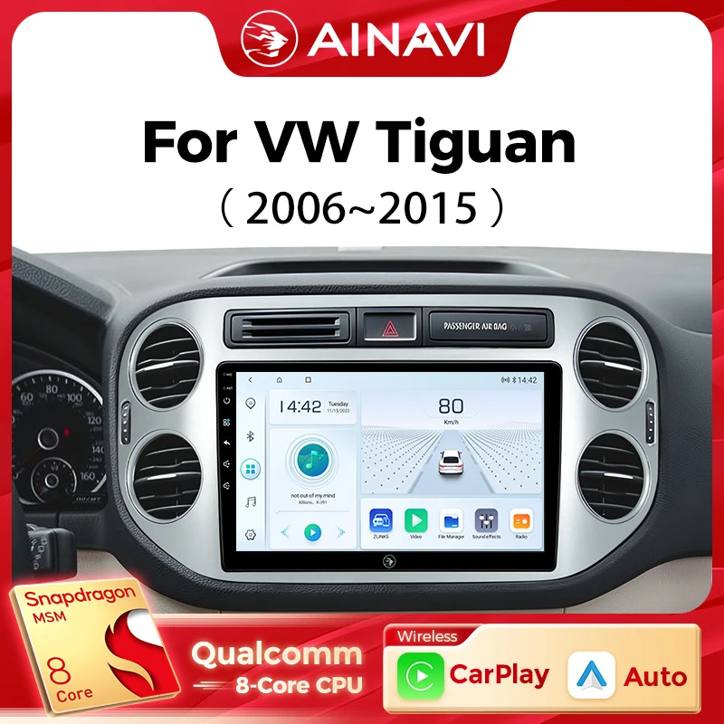 Ainavi Car Multimedia Player For Volkswagen VW Tiguan 2006 2008 2010 2016 Golf Plus wireless Carplay Android Auto 4G Wifi 2din